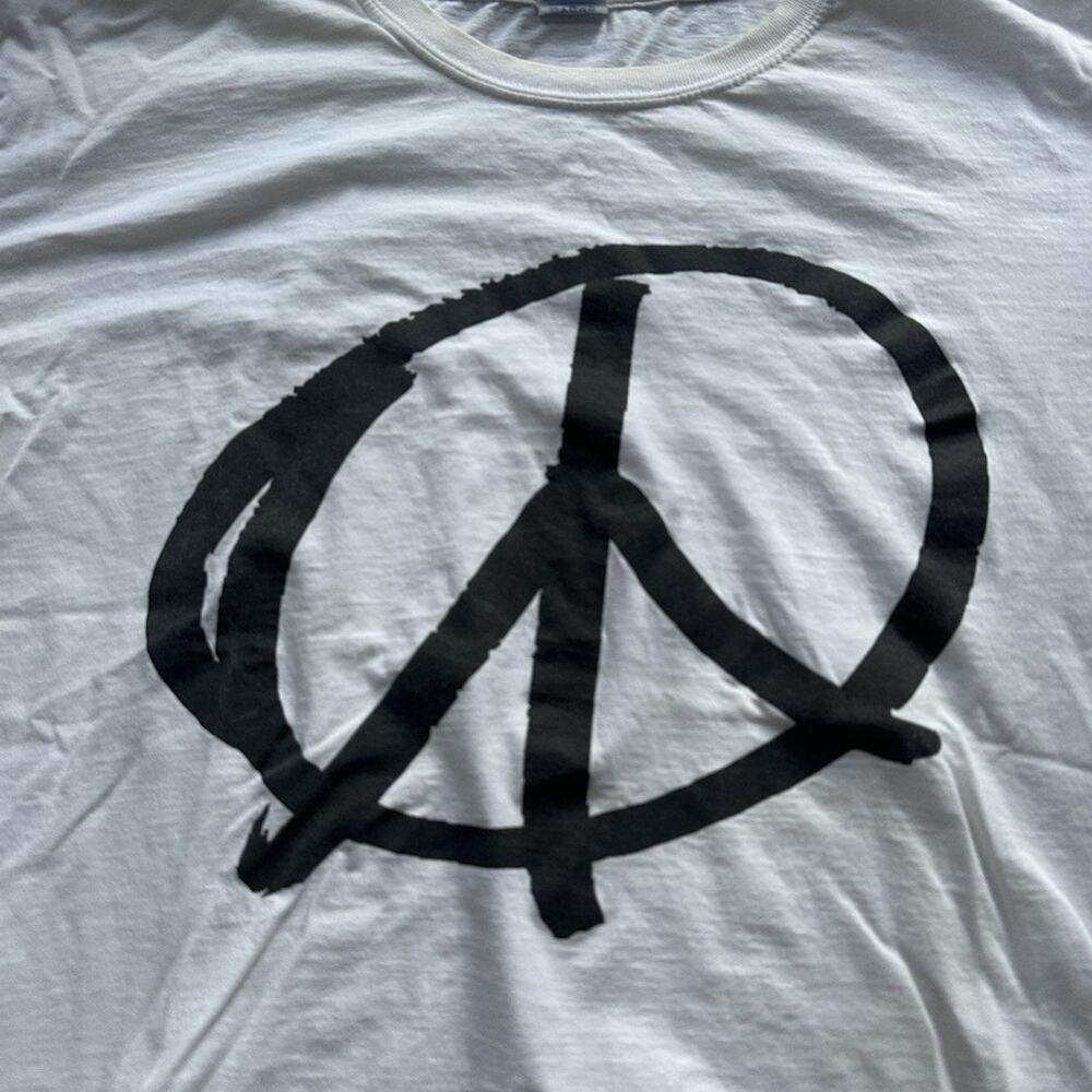 Vintage Doodle Peace Sign Shirt Men’s XL - Picture 2 of 3